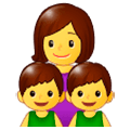 Émoji 👩‍👦‍👦 Famille : Femme, Garçon Et Garçon sur Samsung One UI 1.0.