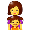 👩‍👧 Emoji Familie: Frau, Mädchen Samsung One UI 1.0.