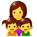 👩‍👧‍👦 Emoji Familia: Mujer, Niña, Niño en Samsung One UI 1.0.
