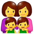 👩‍👩‍👦‍👦 Emoji Familia: Mujer, Mujer, Niño, Niño en Samsung One UI 1.0.