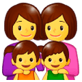 👩‍👩‍👧‍👦 Emoji Familia: Mujer, Mujer, Niña, Niño en Samsung One UI 1.0.