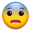 Emoji 😨 Faccina Impaurita su Samsung One UI 1.0.