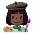 👩🏿‍🎨 Emoji Artista Plástica: Pele Escura na Samsung One UI 1.0.
