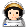 👩🏻‍🚀 Emoji Astronauta Mujer: Tono De Piel Claro en Samsung One UI 1.0.