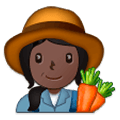 Emoji 👩🏿‍🌾 Contadina: Carnagione Scura su Samsung One UI 1.0.