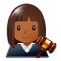 Emoji 👩🏾‍⚖️ Giudice Donna: Carnagione Abbastanza Scura su Samsung One UI 1.0.