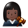 Emoji 👩🏿‍⚖️ Giudice Donna: Carnagione Scura su Samsung One UI 1.0.