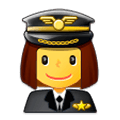 Emoji 👩‍✈️ Pilota Donna su Samsung One UI 1.0.