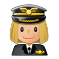 Emoji 👩🏼‍✈️ Pilota Donna: Carnagione Abbastanza Chiara su Samsung One UI 1.0.