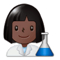 👩🏿‍🔬 Emoji Cientista Mulher: Pele Escura na Samsung One UI 1.0.