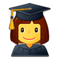 Emoji 👩‍🎓 Studentessa su Samsung One UI 1.0.