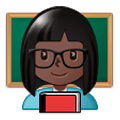 👩🏿‍🏫 Emoji Profesora: Tono De Piel Oscuro en Samsung One UI 1.0.