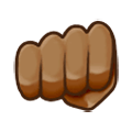 👊🏾 Emoji geballte Faust: mitteldunkle Hautfarbe Samsung One UI 1.0.