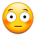 Emoji 😳 Faccina Imbarazzata su Samsung One UI 1.0.