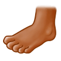 🦶🏾 Emoji Fuß: mitteldunkle Hautfarbe Samsung One UI 1.0.