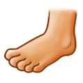 🦶🏼 Emoji Fuß: mittelhelle Hautfarbe Samsung One UI 1.0.