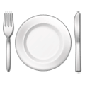 🍽️ Emoji Cuchillo Y Tenedor Con Un Plato en Samsung One UI 1.0.