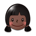 👧🏿 Emoji Niña: Tono De Piel Oscuro en Samsung One UI 1.0.