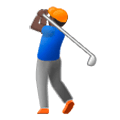 🏌🏿 Emoji Golfista: Tono De Piel Oscuro en Samsung One UI 1.0.