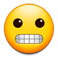 Emoji 😬 Faccina Con Smorfia su Samsung One UI 1.0.