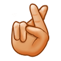 🤞🏼 Emoji Hand mit gekreuzten Fingern: mittelhelle Hautfarbe Samsung One UI 1.0.