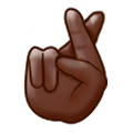 🤞🏿 Emoji Hand mit gekreuzten Fingern: dunkle Hautfarbe Samsung One UI 1.0.