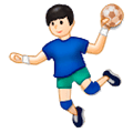 🤾🏻 Emoji Persona Jugando Al Balonmano: Tono De Piel Claro en Samsung One UI 1.0.