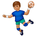 🤾🏽 Emoji Handballspieler(in): mittlere Hautfarbe Samsung One UI 1.0.