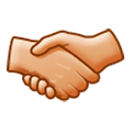 🤝🏼 Emoji Handschlag, mittelhelle Hautfarbe Samsung One UI 1.0.