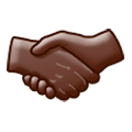 🤝🏿 Emoji Handschlag, dunkle Hautfarbe Samsung One UI 1.0.