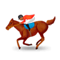 🏇🏾 Emoji Corrida De Cavalos: Pele Morena Escura na Samsung One UI 1.0.