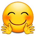 🤗 Emoji Gesicht mit umarmenden Händen Samsung One UI 1.0.