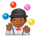 🤹🏾 Emoji Malabarista: Pele Morena Escura na Samsung One UI 1.0.
