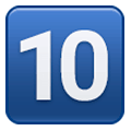 Emoji 🔟 Tasto: 10 su Samsung One UI 1.0.