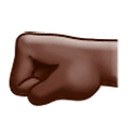 🤛🏿 Emoji Puño Hacia La Izquierda: Tono De Piel Oscuro en Samsung One UI 1.0.