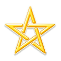 ⛦ Emoji Pentagrama girada à esquerda  na Samsung One UI 1.0.