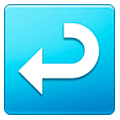 ↩️ Emoji Flecha Derecha Curvándose A La Izquierda en Samsung One UI 1.0.