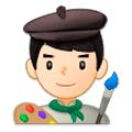 👨🏻‍🎨 Emoji Artista Plástico: Pele Clara na Samsung One UI 1.0.