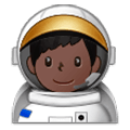 👨🏿‍🚀 Emoji Astronauta Hombre: Tono De Piel Oscuro en Samsung One UI 1.0.