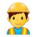 👷‍♂️ Emoji Obrero Hombre en Samsung One UI 1.0.