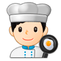 👨🏻‍🍳 Emoji Cozinheiro: Pele Clara na Samsung One UI 1.0.