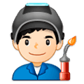👨🏻‍🏭 Emoji Fabrikarbeiter: helle Hautfarbe Samsung One UI 1.0.