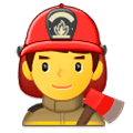 Emoji 👨‍🚒 Pompiere Uomo su Samsung One UI 1.0.