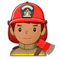 Emoji 👨🏽‍🚒 Pompiere Uomo: Carnagione Olivastra su Samsung One UI 1.0.