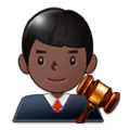👨🏿‍⚖️ Emoji Juiz: Pele Escura na Samsung One UI 1.0.