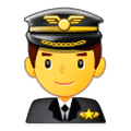 Émoji 👨‍✈️ Pilote Homme sur Samsung One UI 1.0.