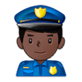 👮🏿‍♂️ Emoji Agente De Policía Hombre: Tono De Piel Oscuro en Samsung One UI 1.0.