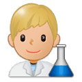 Emoji 👨🏼‍🔬 Scienziato: Carnagione Abbastanza Chiara su Samsung One UI 1.0.