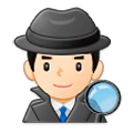 🕵🏻‍♂️ Emoji Detective Hombre: Tono De Piel Claro en Samsung One UI 1.0.