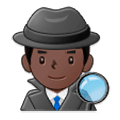 🕵🏿‍♂️ Emoji Detective Hombre: Tono De Piel Oscuro en Samsung One UI 1.0.